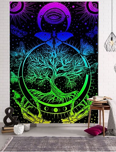  Colorful Tree Bohemian Style Tapestry Art Deco Blanket Curtain Hanging Home Bedroom Living Room Decoration
