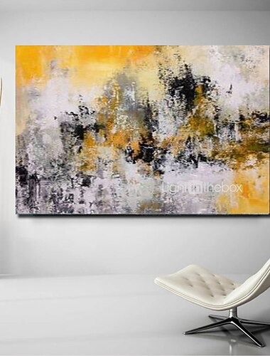  käsintehty öljymaalaus kangasseinä taidekoriste abstrakti veitsi maalaus maisema keltainen kodin sisustukseen rullattu kehyksetön venyttämätön maalaus