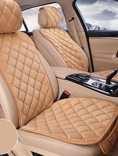 2er Set Universelles Flockstoff Autositzbezug – Vier Jahreszeiten Eingebauter Stauraum Einfach zu Installieren Innenraumschutz