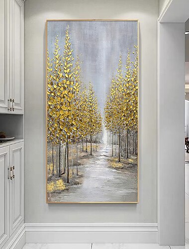 Hang-malované olejomalba Ručně malované Vertikální Abstraktní Krajina Klasické Moderní Bez vnitřní rám