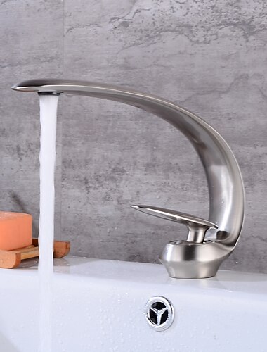 Waschtischarmatur - klassische ölgeriebene Bronze / Nickel gebürstet / galvanisierte Centerset-Einhand-Einlocharmaturen