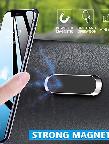  Magnetyczny uchwyt samochodowy na telefon mini stojak w kształcie paska uniwersalny do iphone samsung xiaomi cynk ścienny magnes ścienny wspornik gps