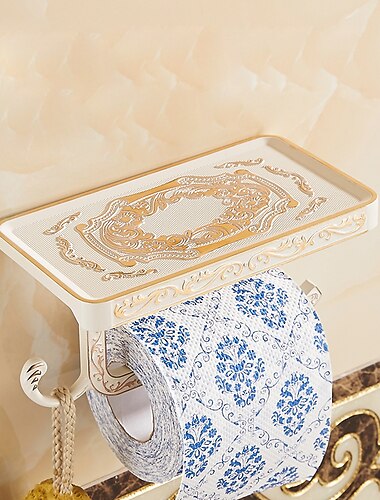 ρετρό θήκη χαρτιού τουαλέτας θήκη ραφιού αποθήκευσης κινητού τηλεφώνου επίτοιχη βάση θήκη χαρτιού τουαλέτας διακόσμηση μπάνιου οργάνωση και αποθήκευση θήκη χαρτιού υγείας Βάση θήκης χαρτιού υγείας