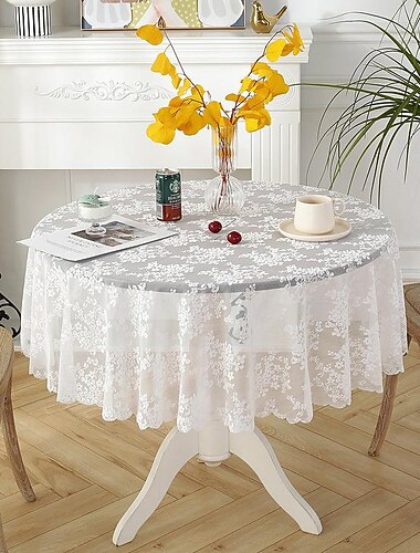 blonderduk hvite duker til sidebord, salongbord, spisestue på kjøkkenet, fest, ferie, buffet