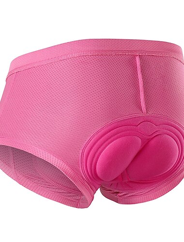 Arsuxeo Women's Cycling Under Shorts Winter Summer Coolmax® Silicon Polyester Black Pink Solid Color Bike Shorts Underwear Shorts Padded Shorts / Chamois 3D Pad Breathable Anatomic Design Quick Dry