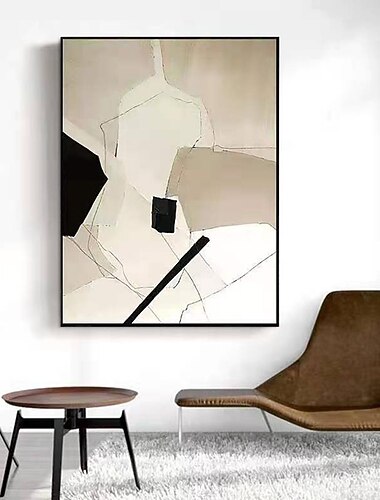 Hang-Ölgemälde Handgemalte Vertikal Abstrakt Modern Ohne Innenrahmen (ohne Rahmen)