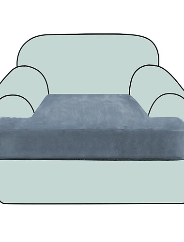 ストレッチソファシートカバーカウチtシートパッドクッションスリップカバー弾性カウチアームチェアラブシート3シーターグレープレーンソリッドソフト耐久性ウォッシャブル