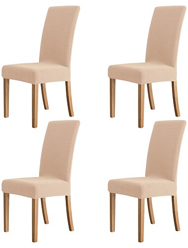 4 stk vannbestandige spisestoltrekk burgunder høyrygg stoltrekk jacquard spandex stolbeskyttertrekk setetrekk med strikk for spisestue bryllupsseremoni bankett