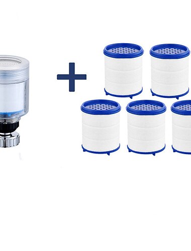 multifunctionele anti-splash hoofd filter onder druk waterbesparing pp katoen filter kraan om sediment kraan effectief te filteren;
