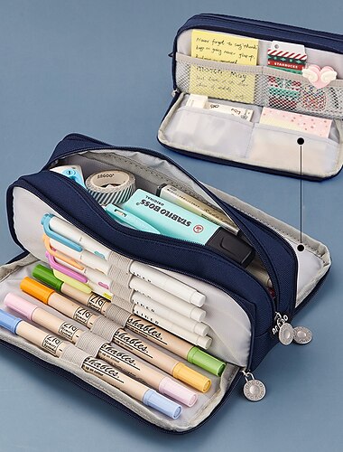 Penaalit kulutusta kestävät monitoimilaitteet vetoketjukankaalla koulun toimistoopiskelijoille, lahja kouluun