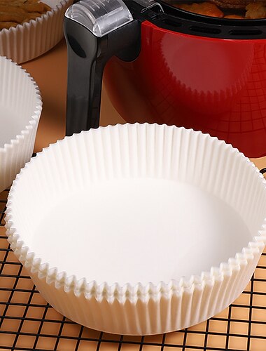 200 قطعة ورق خاص للمقلاة الهوائية ، ورق مقاوم للزيت وامتصاص الزيت ، لصفيحة الشواء المنزلية ، وفرن الطعام ، والمطبخ ،