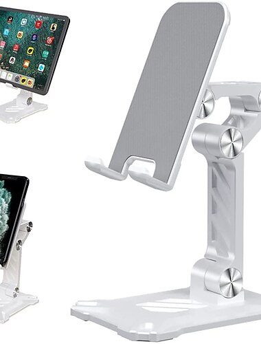 support de téléphone Support de tablette Pliable Ajustable Antidérapant Support de téléphone pour Bureau Compatible avec iPad Tablette Tous les téléphones portables Accessoire de Téléphone
