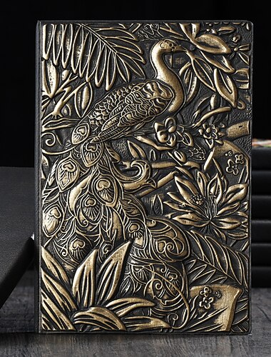 8 types de journaux en cuir gaufré, carnet de notes d'affaires, carnet de notes antique fait à la main, carnet de voyage, oiseau immortel, phénix, carnet de voyage, cadeau pour amis, taille A5 (8,4 x