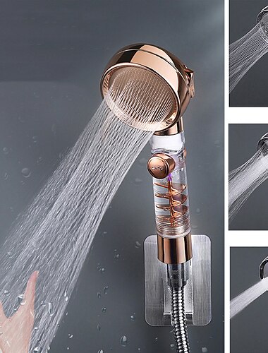  Shower Head High Pressure 3-Function SPA Shower Head With Switch On/Off Button Filter Bath Head Water Saving Shower Bathroom