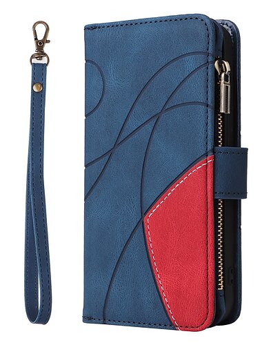 teléfono Funda Para iPhone 17 Pro Max 17 Air 16 15 14 Pro Max Plus 13 Pro Max Mini Tarjetas billetera Gire la tapa Cremallera con correa de muñeca Antigolpes Cuero de PU