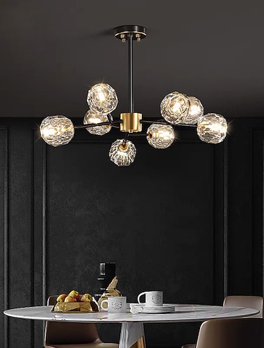  70/78 cm Chandelier LED Crystal Copper Pendant Light Modern Dining Room Living Room 220-240V