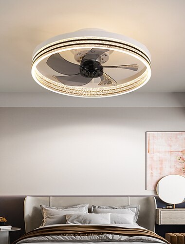50cm led stropní ventilátor světlo stropní ventilátor kovový lakovaný moderní 220-240v