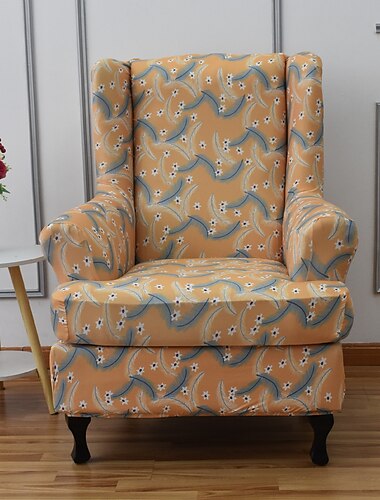 Stretch-Ohrensessel-Bezüge Ohrensessel-Schonbezüge Spandex-Stoff-Ohrensessel-Bezüge mit Sitzkissenbezug für Wohnzimmer-Schlafzimmer-Dekor