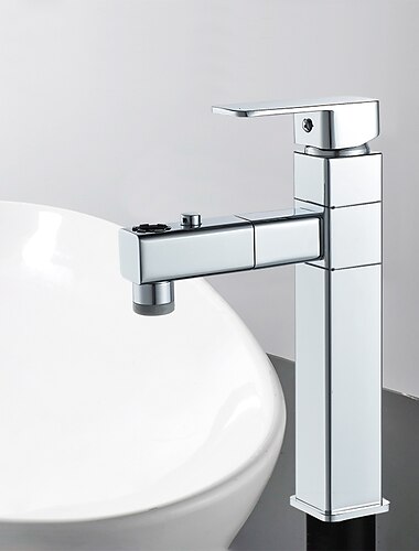 rubinetto per lavabo da bagno - girevole / estraibile / classico galvanico / finiture verniciate rubinetti monocomando monoforo per vasca da bagno