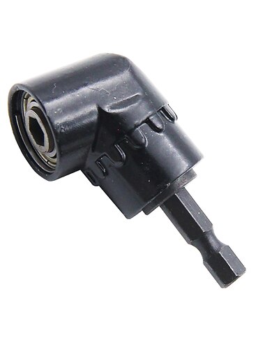 Adaptor de burghiu cu unghi drept de 105 grade, cap de șurubelniță, tijă de burghiu, îmbinare din oțel cu unghi de 1/4, adaptor de îndoire pentru șurubelniță cu soclu hexagonal