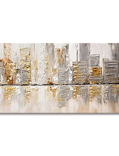 Mintura peintures à l'huile faites à la main sur toile art mural décoration moderne ville abstraite paysage photo pour la décoration intérieure roulé sans cadre non étiré peinture