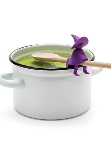 kreativa köksredskap silikonverktyg liten trapets trollkarlsformad grytlock anti-overflow höjande skedhållare