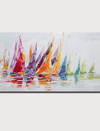 Pittura A Olio Fatta A Mano Dipinta A Mano Arte Della Parete Astratta Crepuscolo Paesaggio Marino Decorazione Della Casa Dcor Tela Arrotolata Senza Cornice Non Allungata