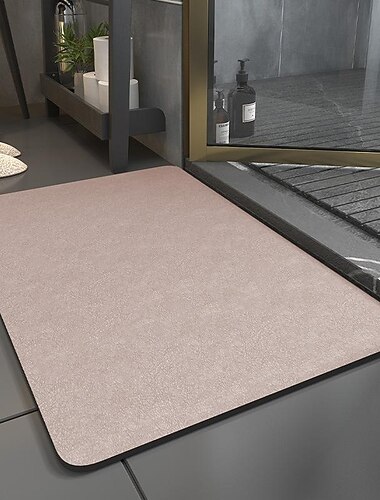 saugfähige, rutschfeste Badematte aus Kieselgur, rutschfest, schnelltrocknend, supersaugfähig, dünne Badezimmerteppiche passen unter die Tür, waschbare Badezimmerbodenmatten, Duschvorleger für vor