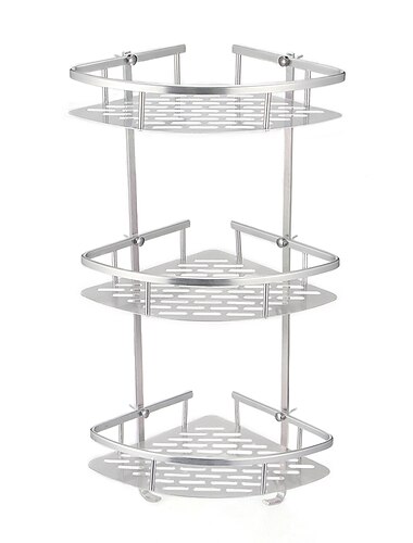 fürdőszoba sarok zuhanytartó 2/3 rétegű alumínium fürdőszobai polc tartozékok készlet kivehető állvány fürdőszobai polc organizador