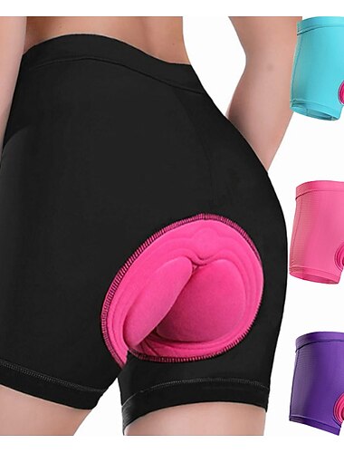  Arsuxeo Women\'s Cycling Under Shorts Cycling Padded Shorts Bike Underwear Shorts Padded Shorts Chamois Bottoms Sports Spandex Purple Fuchsia Blue Mountain Bike MTB Road Bike Cycling Clothing