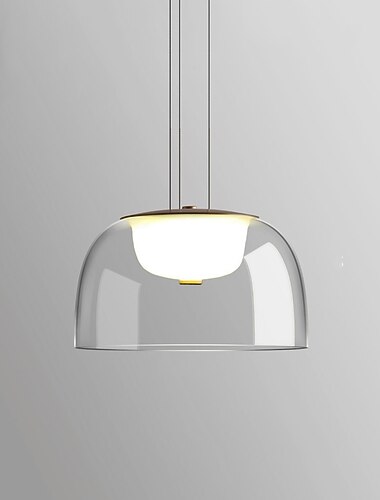 مصباح معلق بتصميم جزيرة مقاس 16 سم بإضاءة ليد بزجاج مُزين بلمسات نهائية على الطراز الشمالي 220-240 فولت