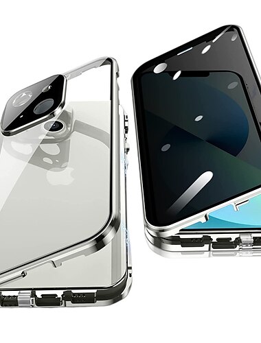  telefono Custodia Per Apple Integrale iPhone 13 Pro Max 12 Mini 11 Portatile A calamita Resistente agli urti Tinta unita Lega di alluminio