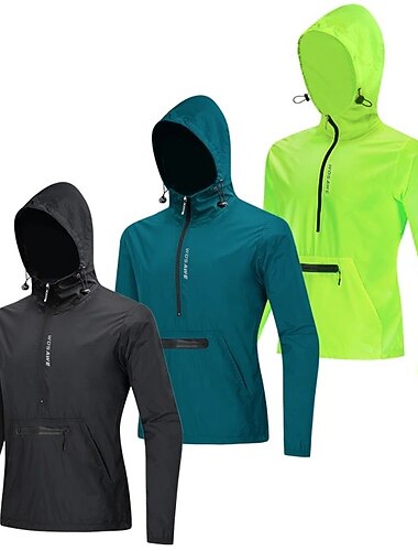  Wosawe, chaqueta de ciclismo para hombre, rompevientos, chaqueta de lluvia impermeable, chaquetas reflectantes para correr, chubasquero plegable con capucha para bicicleta, ligero, transpirable,