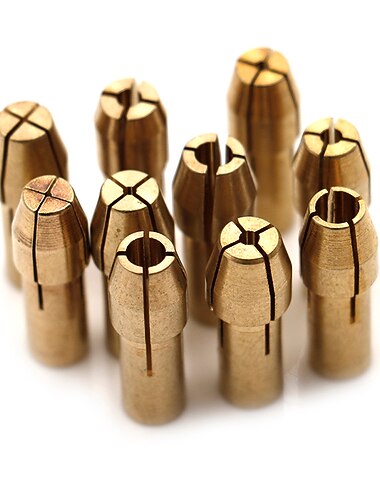 10 stücke mini bohrfutter adapter 0,5mm-3,2mm dremel mini bohrfutter futter adapter mikrospannzange messing für motordrehwerkzeug
