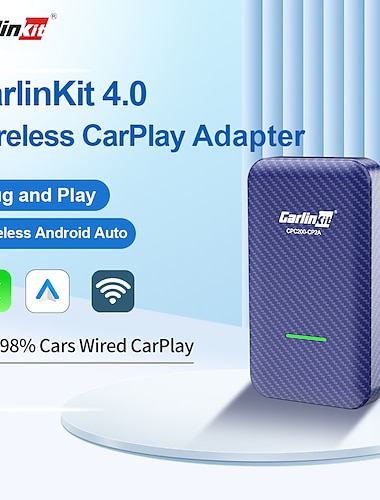  Carlinkit CPC200-CP2A iOS Android 9.0 ja uudemmat Langaton Carplay Sisäänrakennettu Bluetooth Wifi varten Universaali