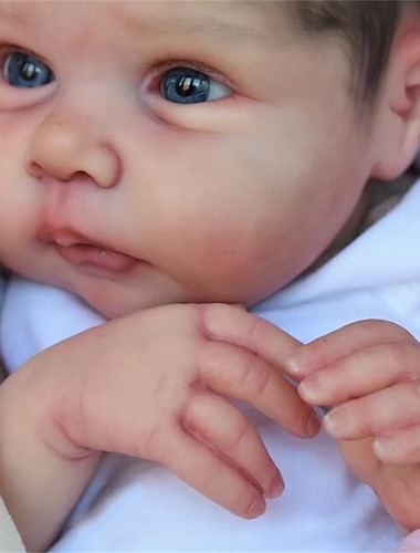  20inch Reborn Baby Doll Already Painted Reborn Baby Doll Miley Same As Picture Lifelike Soft Touch 3D Skin Painted Hair Visible Veins