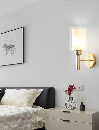 Nowoczesne kinkiety do montażu podtynkowego led salon sypialnia miedziany kinkiet 220-240v