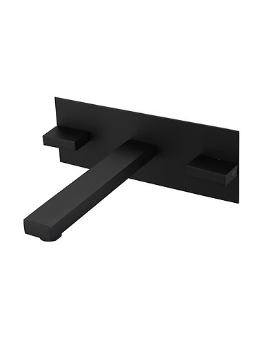 Waschbecken Wasserhahn - klassisch / Wandmontage galvanisiert / lackierte Oberflächen montieren in zwei Griffen ein LochBadarmaturen