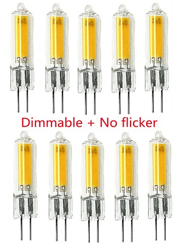  10pcs Dimmable No Flicker Glass LED G4 COB Bulb 3W AC/DC12V Led lamp Crystal Light Bulb Lampada Lampara Bombilla Ampoule