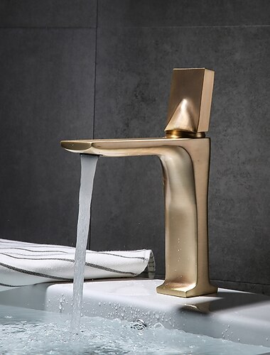 robinet de lavabo de salle de bain - robinets de bain monotrou classiques électroplaqués