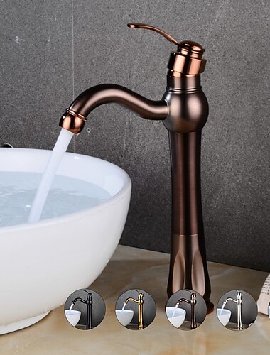 håndvask vandhane - klassisk galvaniseret centersæt enkeltgrebs et hulbadshaner