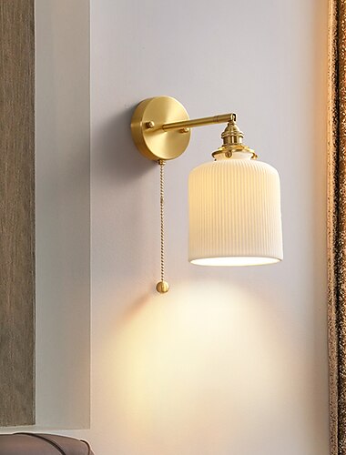 applique da parete per interni moderne in stile nordico led soggiorno camera da letto applique da parete in rame 220-240v