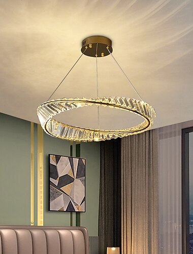  LED Pendant Light Circle Round Design Dimmable40/60 cm LED Chandelier Metal Modern Style Stylish Electroplated Contemporary 220-240V