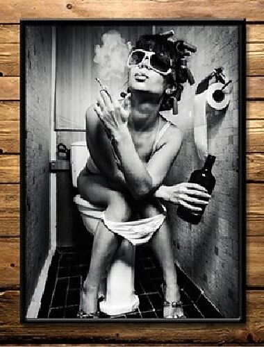 1 Panel People Prints Posters/Picture Bathroom Decoration Modern Wall Art Wall Hanging Gift Home Decoration Rolled Canvas No Frame Unframed Unstretched Multiple Size