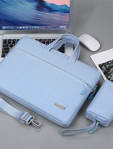 Porte-documents pour ordinateur portable 12 " 13" 14" pouce Compatible avec Macbook Air Pro, HP, Dell, Lenovo, Asus, Acer, Chromebook Notebook Waterproof Tissu Oxford Couleur unie pour Voyage pour