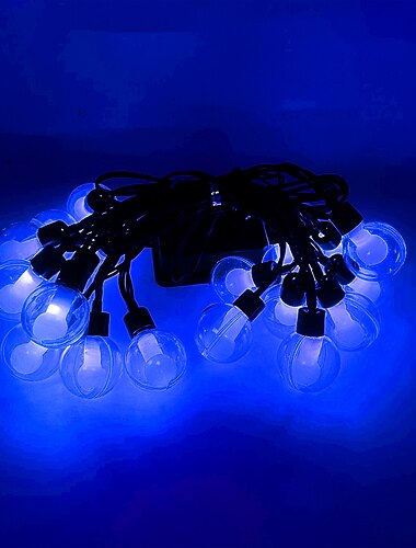 Luzes de corda de bola de desejos solares ao ar livre, 5m 20 leds e 7m 50 leds luzes de fadas à prova d'água para decoração de natal, jardim, pátio e festa de fim de ano 1 conjunto