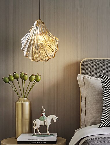 20 cm skal design pendel led glas kobber moderne stil stilfuld galvaniseret nordisk stil 220-240v