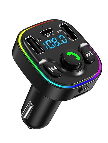 Trasmettitore fm Kit auto Bluetooth Vivavoce auto Bluetooth Protezione da cortocircuito Multiuscita Lettore di card Altoparlante Auto