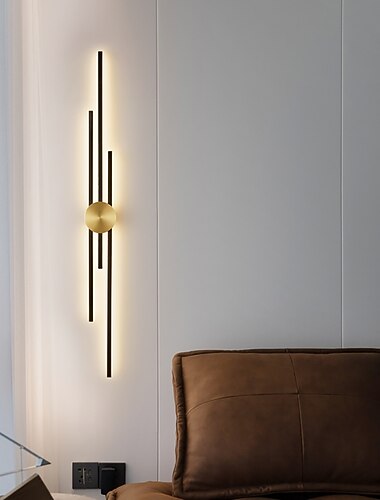 Luzes de parede interior estilo nórdico led sala de estar lojas/cafés luz de parede de cobre 220-240v