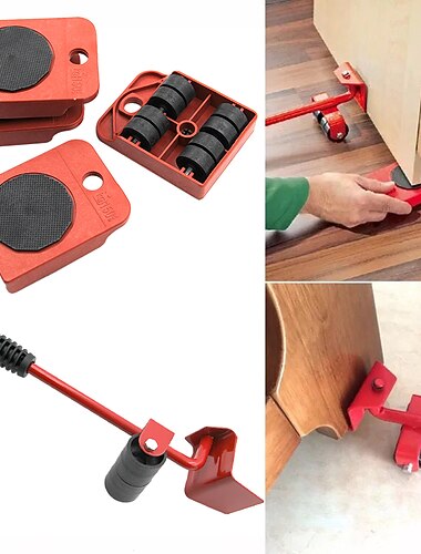 5 pièces ensemble livraison directe déménageur de meubles ensemble déménageur outil transport élévateur étoffes lourdes roue mobile barre à rouleaux outils à main